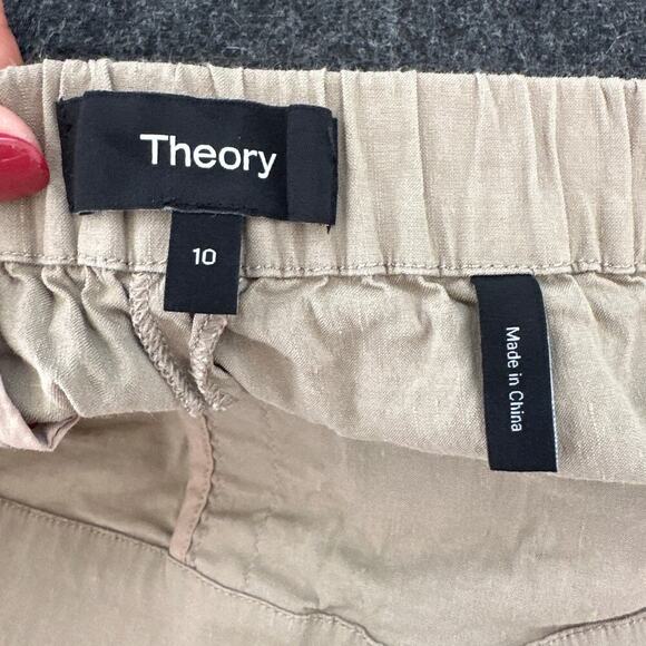 Theory Women's Treeca Pull-On Pant in Good Linen Crunch, Size 10, Like New - Picture 4 of 7